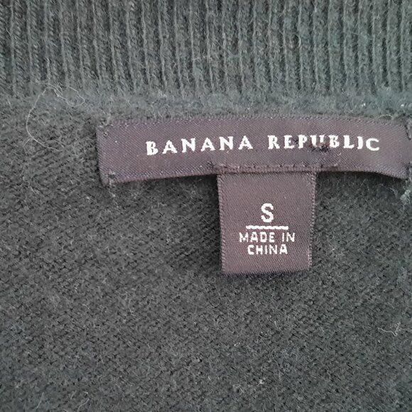 BANANA REPUBLIC Wool-Cashmere Blend Bell-Sleeve Peplum Sweater - Green, Size S - Picture 14 of 16